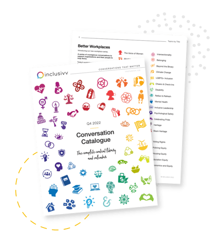 Inclusivv Conversation Catalogue — The complete content library and calendar