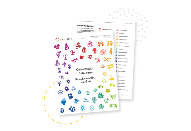 Inclusivv Catalogue, 50+ meaningful conversation topics