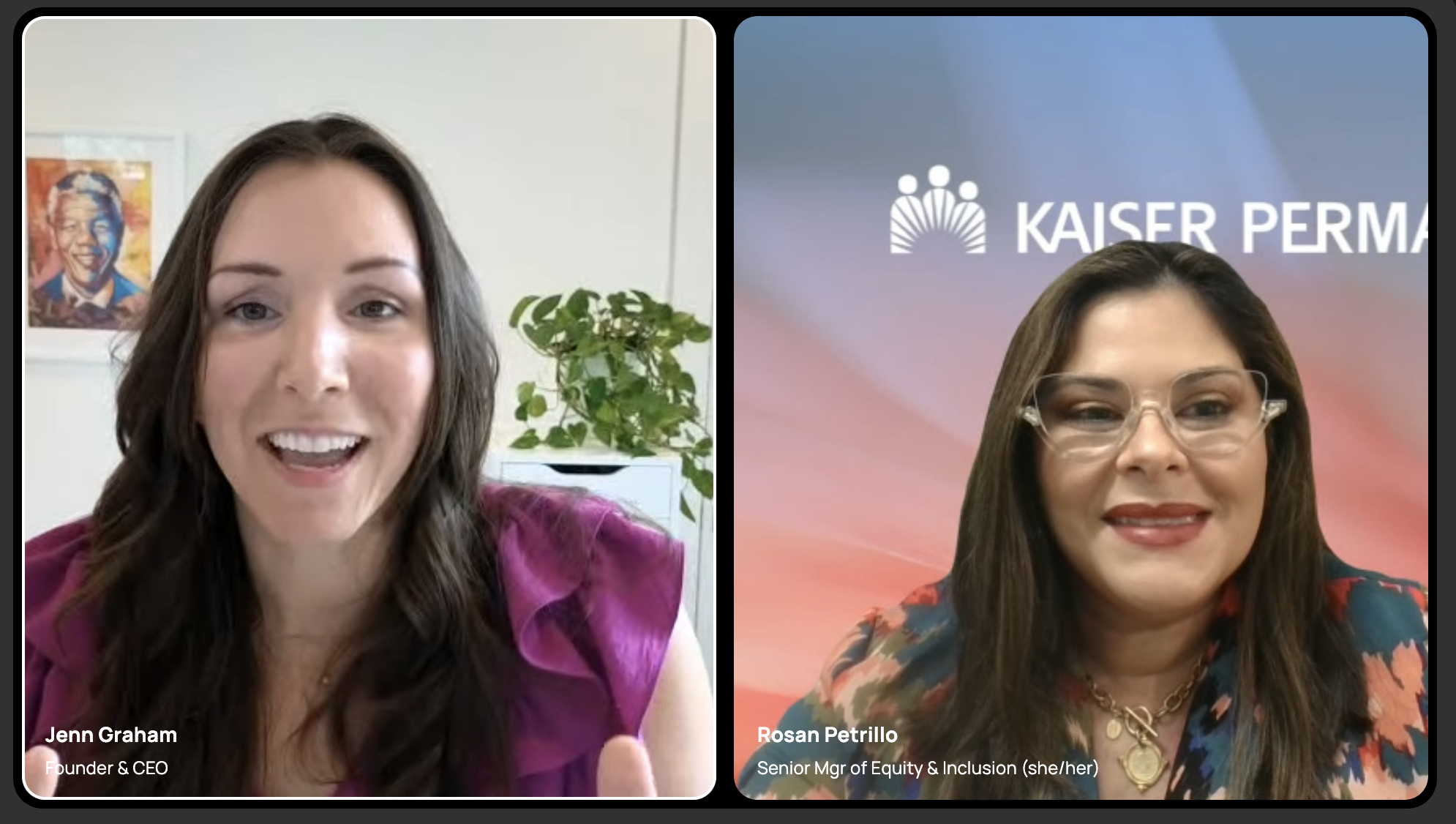 Jenn Graham of Inclusivv with Rosan Petrillo of Kaiser Permanente Georgia