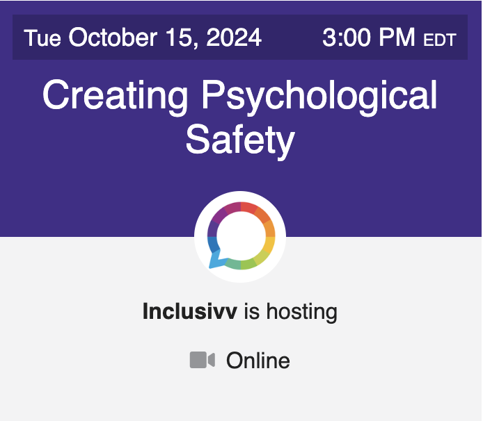 Civility Series - Creating Psychological Safety
